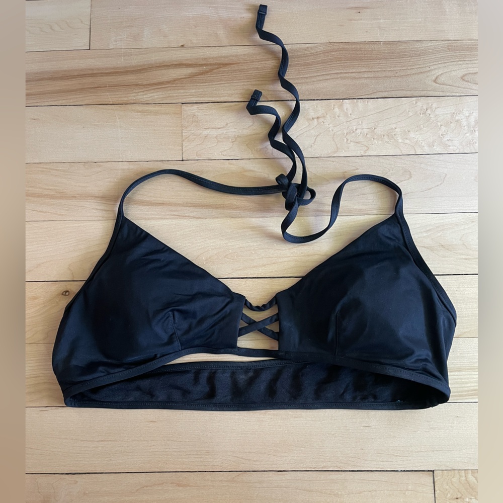 BSwim Bikini Top, Black, Size Large